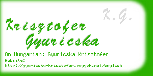 krisztofer gyuricska business card